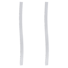 Puxador Para Porta de Madeira, Vidro e Metal Onda 80cm Alumínio Polido