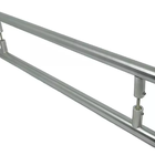 Puxador Para Porta Pivotante Madeira E Vidro Inox Escovado 1,