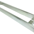 Puxador Para Porta Pivotante Madeira E Vidro Inox Escovado 80