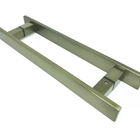 Puxador Para Porta Pivotante Madeira E Vidro Inox Ouro Velho