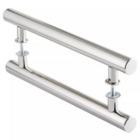 Puxador Para Porta Pivotante Tubular H De 60cm Aço Inox