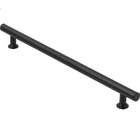 Puxador Para Porta Preto Fosco Tubular 20cm - 1 Lado Só