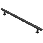 Puxador Para Porta Preto Fosco Tubular 40cm - 1 Lado Só