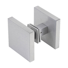 Puxador Para Porta de Madeira, Vidro e Metal Quadrado 7,5cm Alumínio Escovado