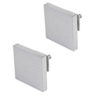 Puxador Para Porta de Madeira, Vidro e Metal Quadrado 7,5cm Alumínio Escovado