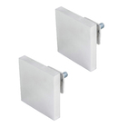 Puxador Para Porta de Madeira, Vidro e Metal Quadrado 7,5cm Alumínio Polido