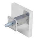 Puxador Para Porta de Madeira, Vidro e Metal Quadrado 7,5cm Alumínio Polido