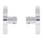 Puxador Para Porta de Madeira, Vidro e Metal Redondo 10cm Alumínio Polido