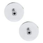 Puxador Para Porta de Madeira, Vidro e Metal Redondo 10cm Alumínio Polido