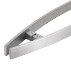 Puxador para Porta Tubular Curvo Aço Inox Fosco Escovado 80cm