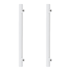 Puxador Para Porta de Madeira, Vidro e Metal Tubular Reto 40cm Alumínio Branco