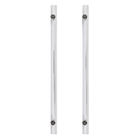 Puxador para Porta de Madeira e Vidro Tubular Reto 50cm Aço Inox Polido