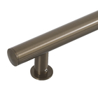 Puxador Para Porta de Madeira, Vidro e Metal Tubular Reto 60cm Alumínio Antique