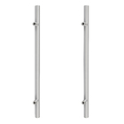 Puxador Para Porta de Madeira, Vidro e Metal Tubular Reto 60cm Alumínio Escovado