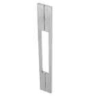 Puxador para Porta Tubular Reto Aço Inox Fosco Cinza 80cm