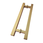 Puxador para Porta Tubular Reto Alumínio Brilhante Dourado 80cm