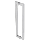 Puxador para Porta Tubular Reto Alumínio Brilhante Prata 60cm