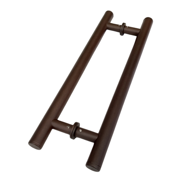 Puxador para Porta Tubular Reto Alumínio Fosco Corten 30cm