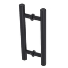 Puxador para Porta Tubular Reto Alumínio Fosco Preto 30cm