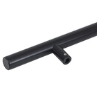 Puxador para Porta Tubular Reto Alumínio Fosco Preto 60cm