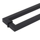 Puxador para Porta Tubular Reto Alumínio Fosco Preto 80cm