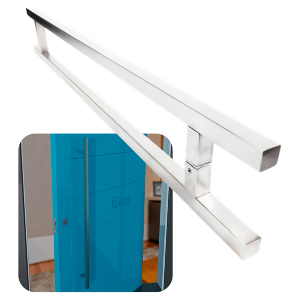 Puxador Para Portas Aristocrata Aço Inox Escovado - 40 Cm - F