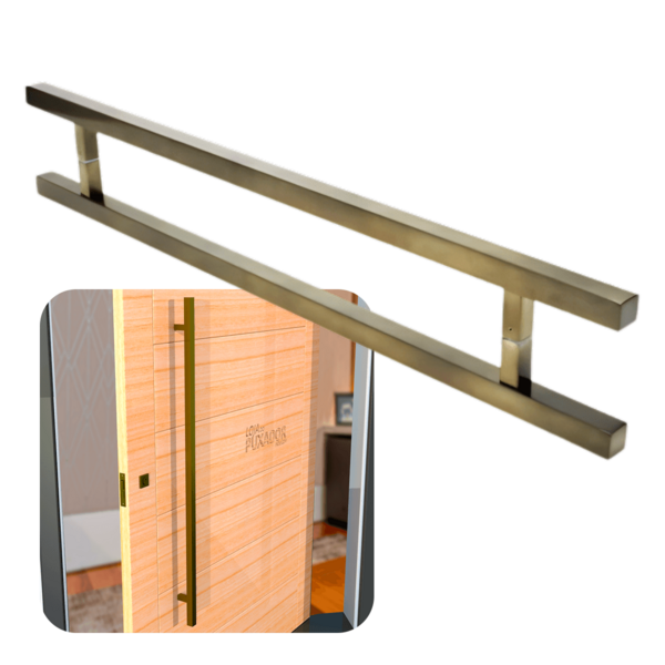 Puxador Para Portas Aristocrata Ouro Velho Antique - 1 0 M -