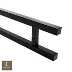 Puxador Para Portas Aristocrata Preto Fosco - 40 Cm - Furação