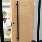 Puxador Para Portas Clean 1 2 M Preto Fosco