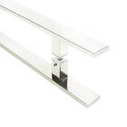 Puxador Para Portas Clean 40 Cm Aço Inox Polido Brilhante