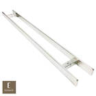 Puxador Para Portas Clean Aço Inox Escovado - 80 Cm - Furação