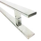 Puxador Para Portas Clean Aço Inox Escovado - 80 Cm - Furação