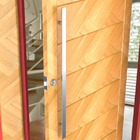 Puxador Para Portas Clean Aço Inox Polido Brilhante - Puxador