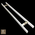 Puxador Para Portas Clean Branco Brilhante - 50 Cm - Furação