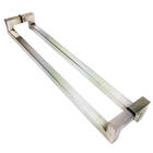 Puxador Para Portas Deslocado Athenas Aço Inox Escovado - 1 5