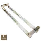 Puxador Para Portas Deslocado Athenas Aço Inox Escovado - 82