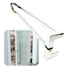 Puxador Para Portas Deslocado Athenas Aço Inox Polido Brilhan