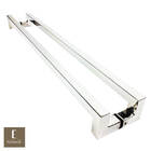 Puxador Para Portas Deslocado Athenas Aço Inox Polido Brilhan