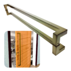 Puxador Para Portas Deslocado Athenas Ouro Velho Antique - 42