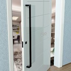 Puxador Para Portas Deslocado Athenas Preto Fosco - 1 825 M -