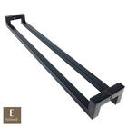 Puxador Para Portas Deslocado Athenas Preto Fosco - 32 5 Cm -