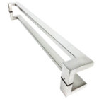 Puxador Para Portas Deslocado Grécia 40 Cm Aço Inox Escovado