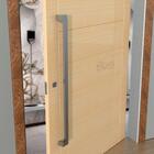 Puxador Para Portas Deslocado Grécia 40 Cm Aço Inox Escovado