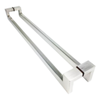 Puxador Para Portas Deslocado Grécia 40 Cm Aço Inox Escovado