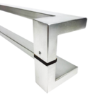 Puxador Para Portas Deslocado Grécia 40 Cm Aço Inox Escovado