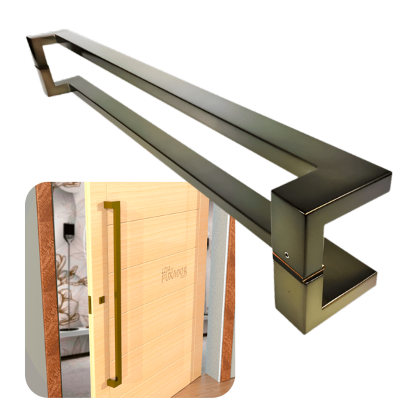 Puxador Para Portas Deslocado Grécia 40 Cm Ouro Velho Antique