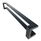 Puxador Para Portas Deslocado Grécia 40 Cm Preto Fosco