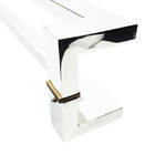 Puxador Para Portas Deslocado Grécia Aço Inox Polido Brilhant