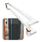 Puxador Para Portas Deslocado Grécia Aço Inox Polido Brilhant