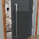 Puxador Para Portas Deslocado Grécia Aço Inox Polido Brilhant